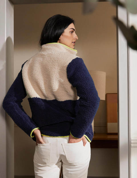 Greta Fleece - Navy / Ecru Greta Fleece - Navy / Ecru