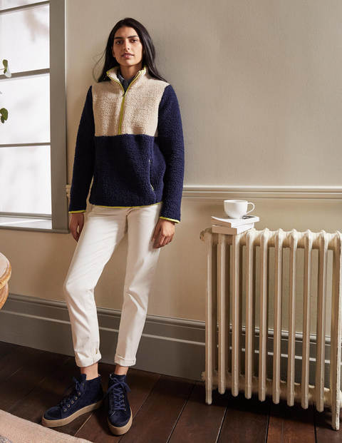 Greta Fleece - Navy / Ecru Greta Fleece - Navy / Ecru