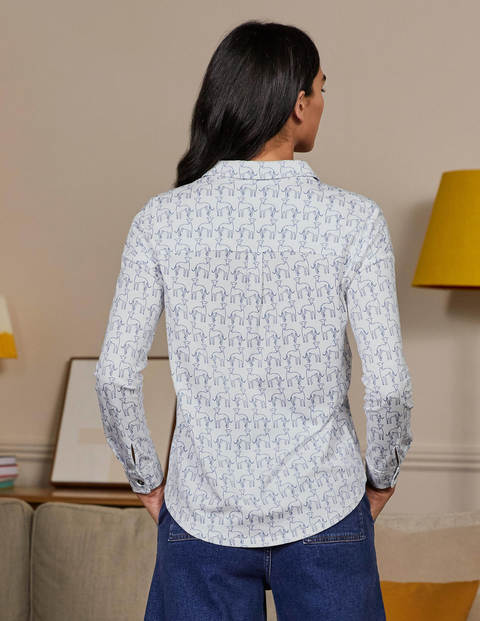 Relaxed Jersey Shirt - Ivory, Greyhounds Relaxed Jersey Shirt - Ivory, Greyhounds