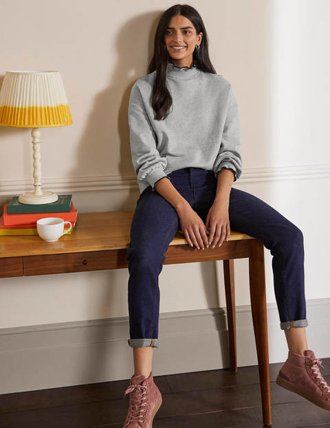 Ruffle Detail Sweatshirt - Grey Marl Ruffle Detail Sweatshirt - Grey Marl