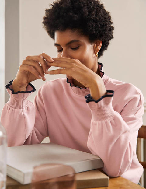Sweatshirt mit Rüschendetail - Milchshake Sweatshirt mit Rüschendetail - Milchshake