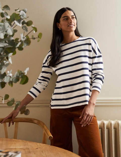 Sophie Langärmliges Bretonshirt - Naturweiß/Navy Sophie Langärmliges Bretonshirt - Naturweiß/Navy
