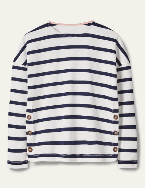 Sophie Langärmliges Bretonshirt - Naturweiß/Navy Sophie Langärmliges Bretonshirt - Naturweiß/Navy