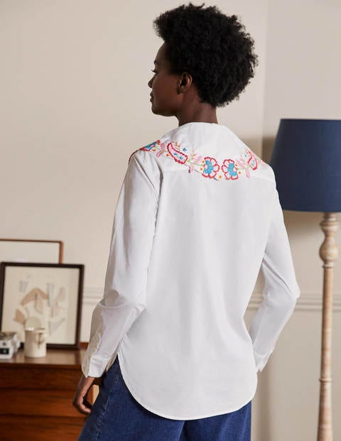 Antonia Embroidered Shirt - White Antonia Embroidered Shirt - White