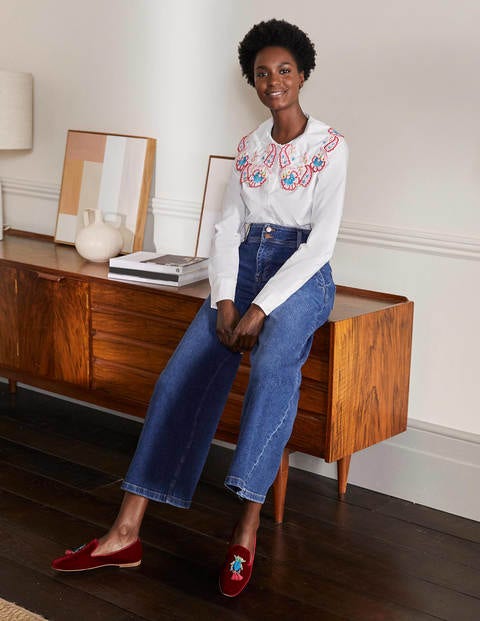 Antonia Embroidered Shirt - White Antonia Embroidered Shirt - White