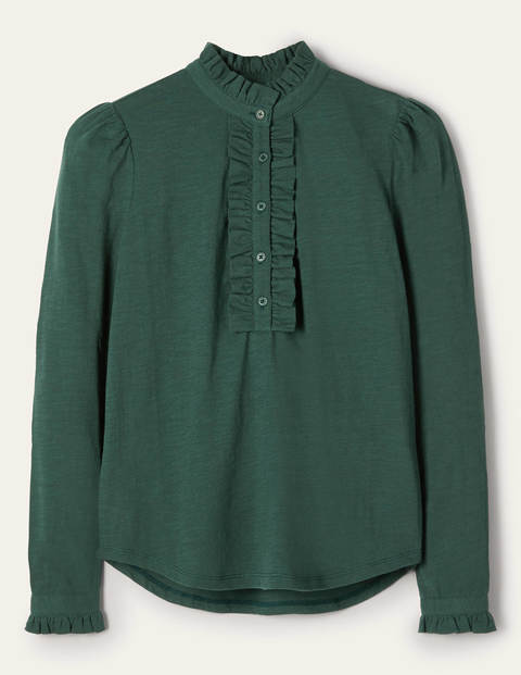 Top en jersey à devant volanté - Midnight Garden Top en jersey à devant volanté - Midnight Garden