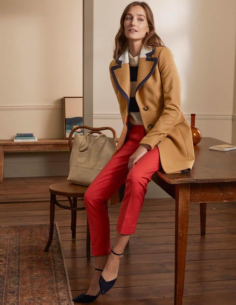 Wool Blend Crombie Coat - Ground Ginger Wool Blend Crombie Coat - Ground Ginger