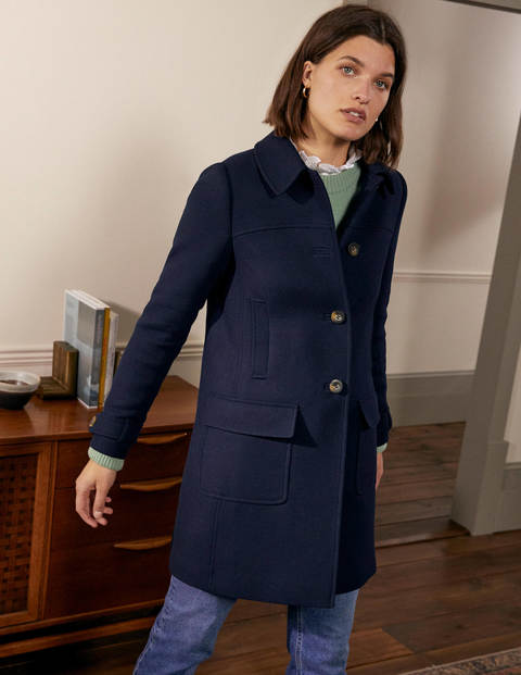 Durham Wool Blend Coat - Navy Durham Wool Blend Coat - Navy