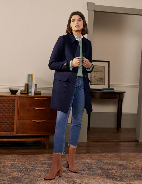 Durham Wool Blend Coat - Navy Durham Wool Blend Coat - Navy