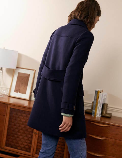 Durham Wool Blend Coat - Navy Durham Wool Blend Coat - Navy