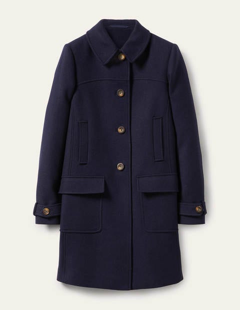 Durham Wool Blend Coat - Navy Durham Wool Blend Coat - Navy