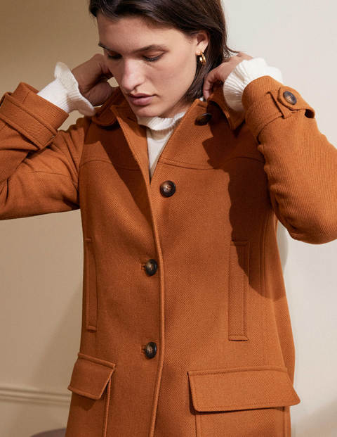 Durham Wool Blend Coat - Ochre Durham Wool Blend Coat - Ochre