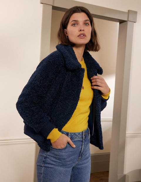 Teddy Bomber Jacket - Navy Teddy Bomber Jacket - Navy