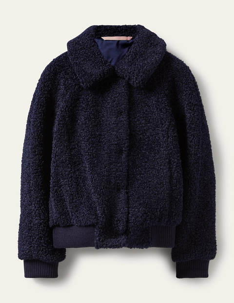Teddy Bomber Jacket - Navy Teddy Bomber Jacket - Navy