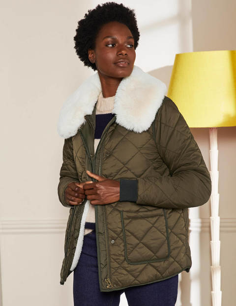 Hollie Quilted Jacket - Khaki Hollie Quilted Jacket - Khaki