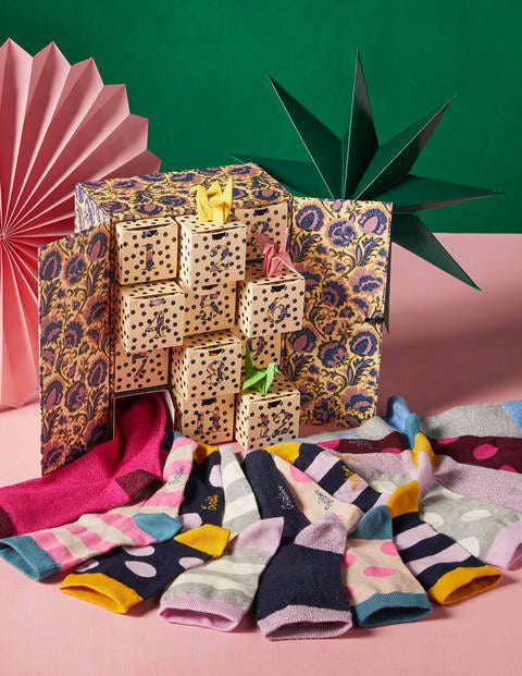 Socken-Adventsbox - Bunt Socken-Adventsbox - Bunt