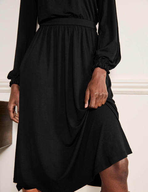 Evelyn Jersey Midi Dress - Black Evelyn Jersey Midi Dress - Black