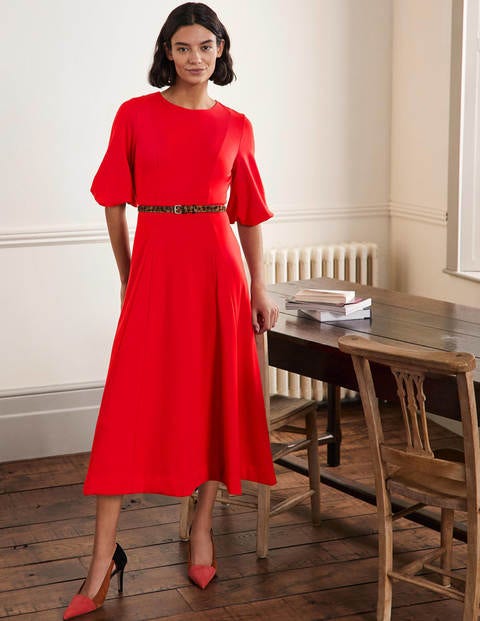 full skirt midi dress