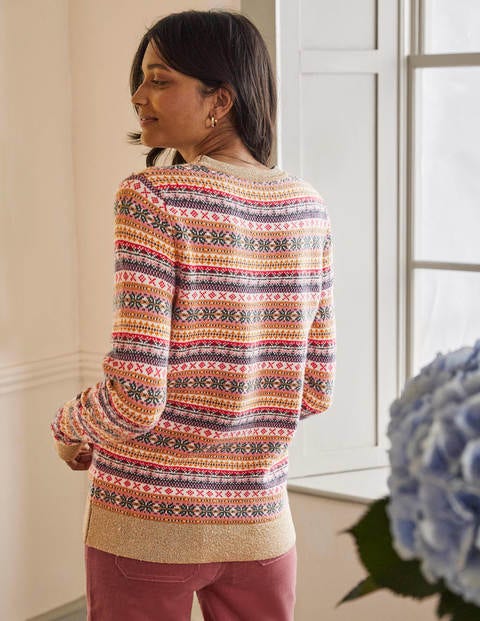 Louise Fair Isle Jumper - Metallic, Multi Fair Isle Louise Fair Isle Jumper - Metallic, Multi Fair Isle