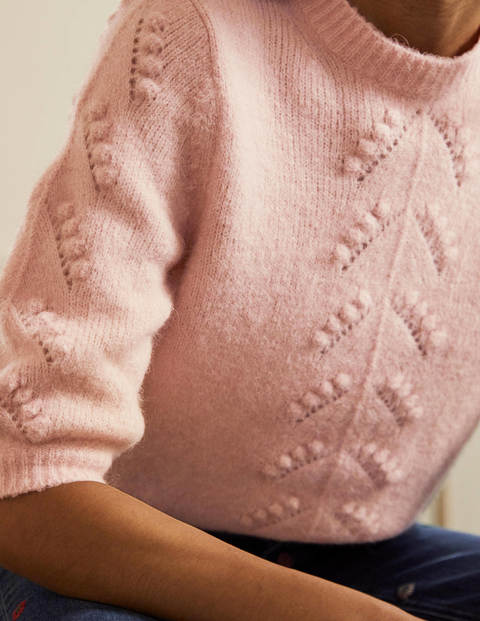 Fluffy Knitted T-Shirt - Milkshake Fluffy Knitted T-Shirt - Milkshake