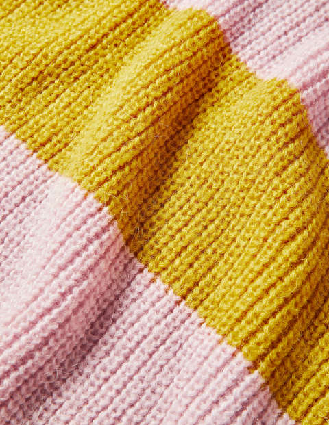 Blouson Cuff Fluffy Jumper - Pink, Yellow Multistripe Blouson Cuff Fluffy Jumper - Pink, Yellow Multistripe