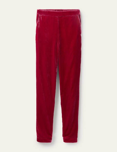 Cuffed Velvet Pants - Pom Pom Cuffed Velvet Pants - Pom Pom
