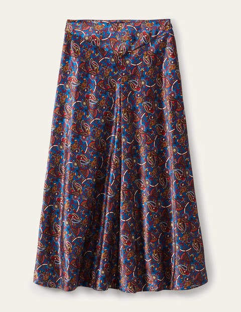 Seam Detail Midi Skirt - Winter Azure, Fantastical Seam Detail Midi Skirt - Winter Azure, Fantastical