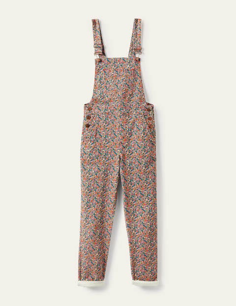 Girlfriend-Latzhose - Filigranes Blumenmuster Girlfriend-Latzhose - Filigranes Blumenmuster