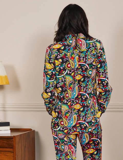 Silk Shirt - Black Paisley Silk Shirt - Black Paisley
