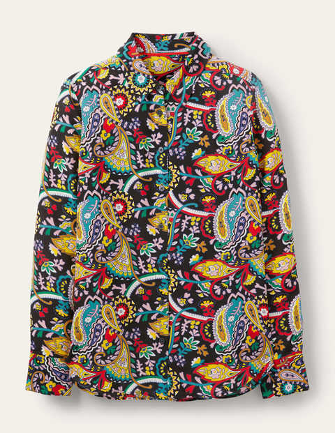 Silk Shirt - Black Paisley Silk Shirt - Black Paisley