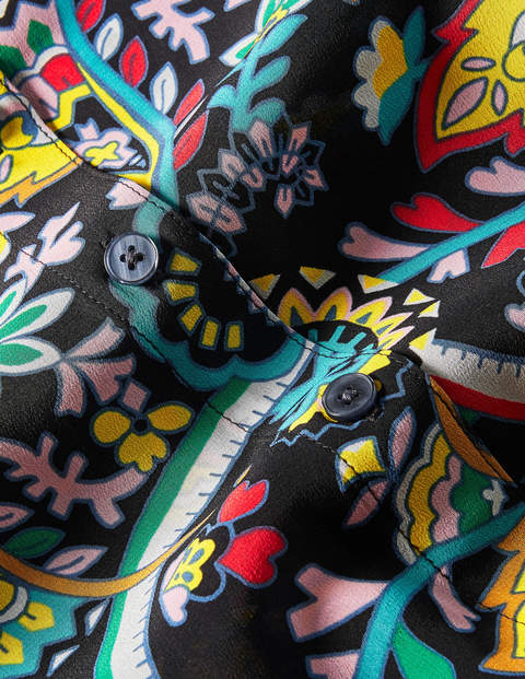 Silk Shirt - Black Paisley Silk Shirt - Black Paisley