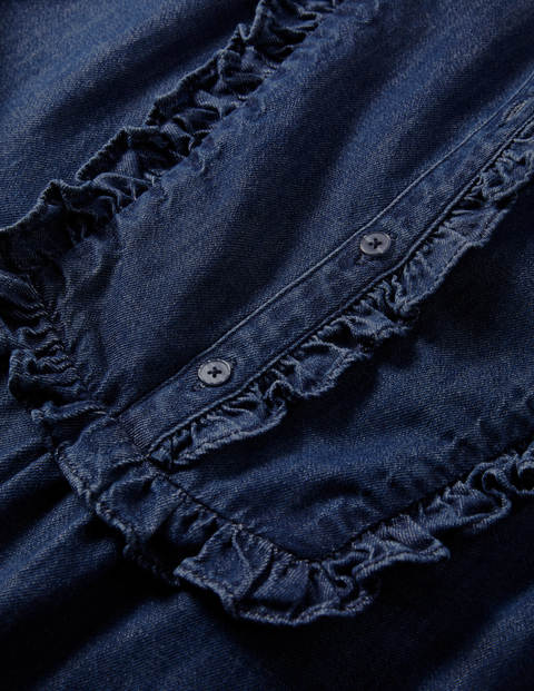 Isla Frill Detail Blouse - Denim Isla Frill Detail Blouse - Denim