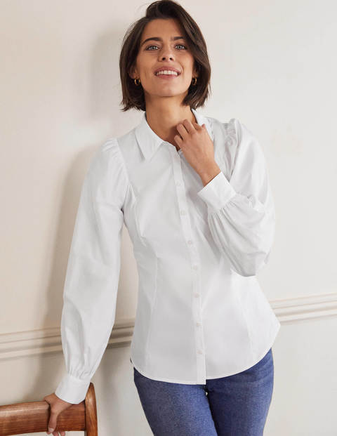 Full Sleeve Fitted Shirt - White