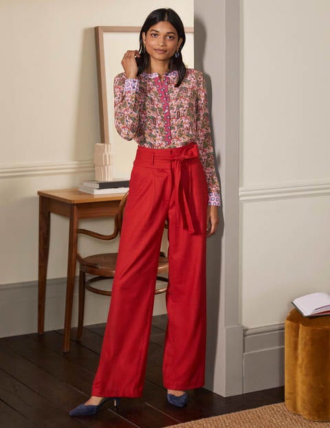 Blouse sans col en soie - Rose formica Blouse sans col en soie - Rose formica