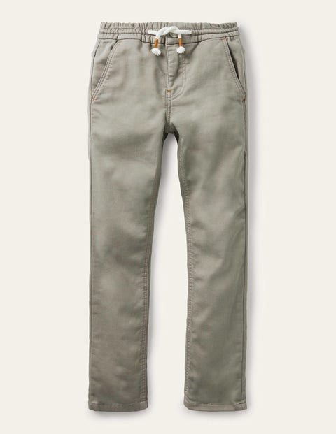 Schmal geschnittene Jersey-Jeans - Grauer Denim
