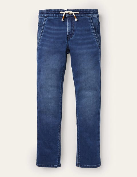 Schmal geschnittene Jersey-Jeans - Mittleres Vintageblau