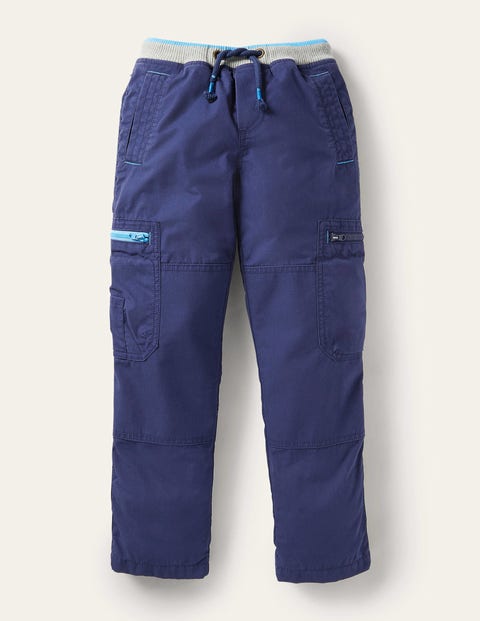 waist Mini Boden Boys  Blue Lined  Pants Size 3Y 3 adj 