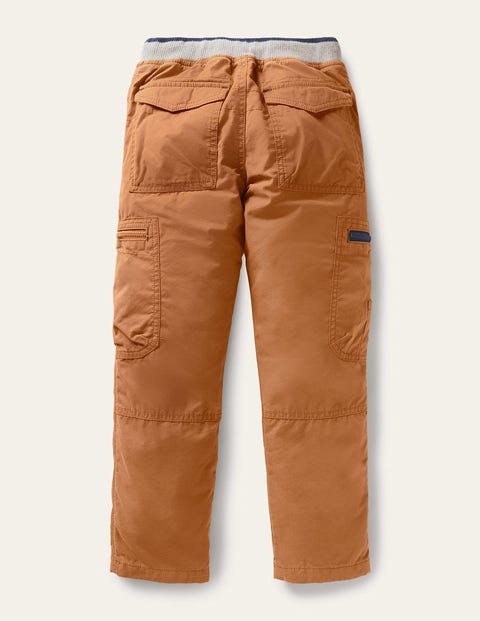 Cosy Lined Cargo Pants - Butterscotch Brown