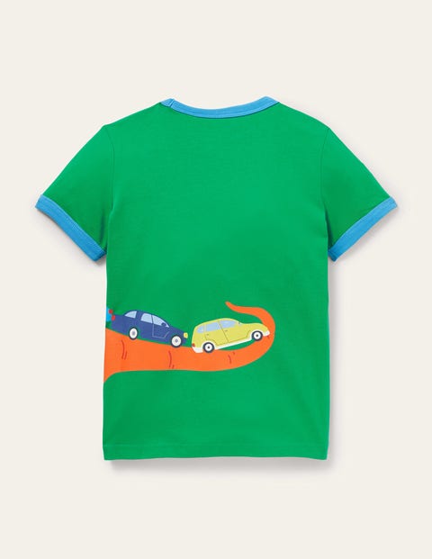 T-Shirt mit lehrreichem Motiv - Schottengrün, Dinosaurier