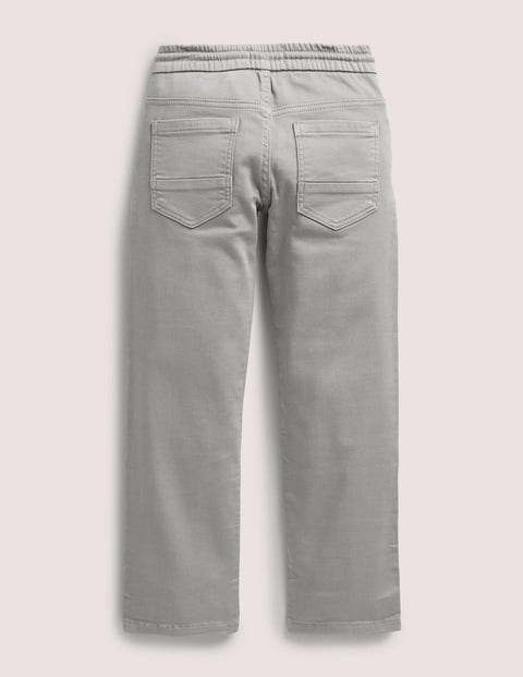 Jersey-Jeans mit geradem Bein - Grau