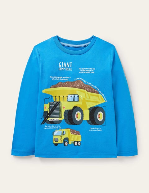 Educational T-shirt - Moroccan Blue Dump Truck