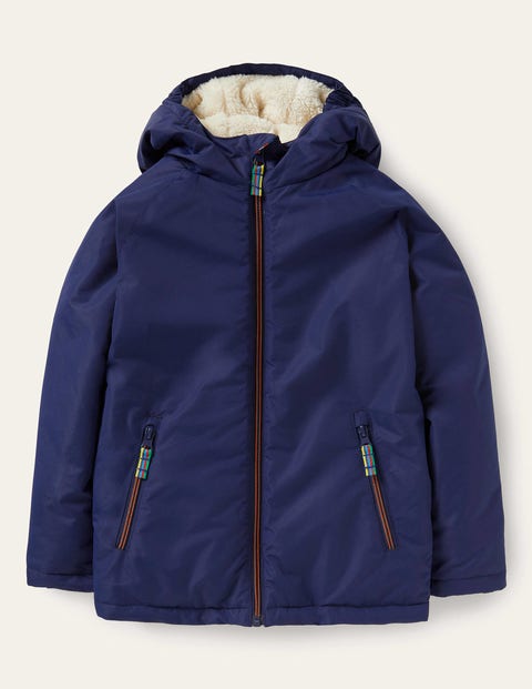 Cosy Sherpa-lined Anorak - College Navy