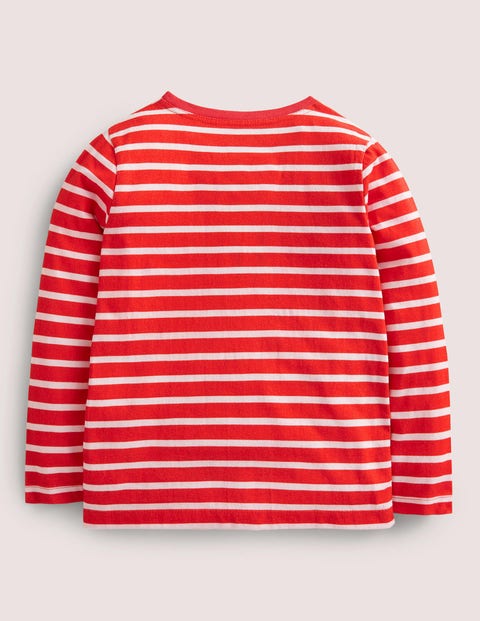 Mini Boden Vechile Applique T-shirt Ivory/Red 