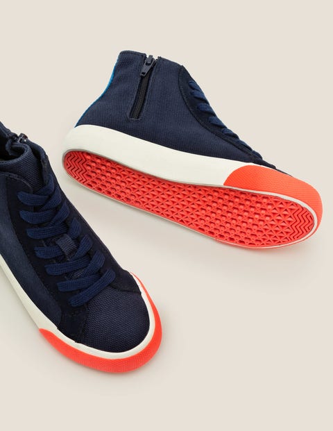 Contrast Canvas High Tops - Navy Blue
