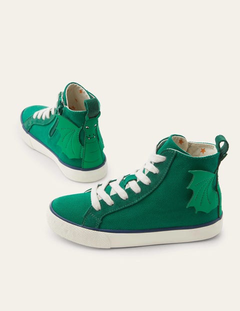 Canvas High Tops - Forest Green Dragon