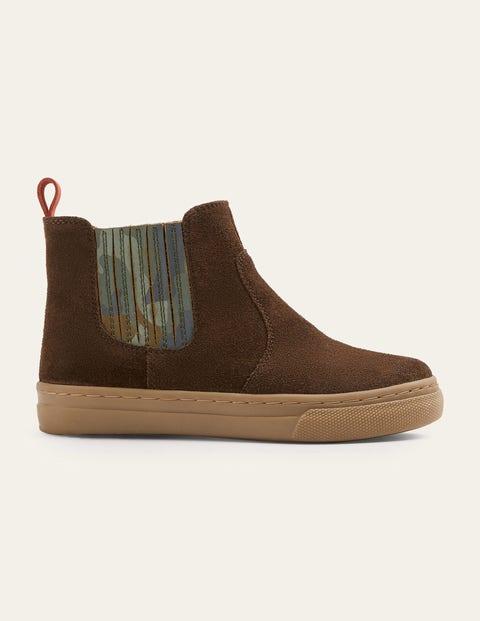 Lunar surface teens Ooze Suede Boots - Brown | Boden US