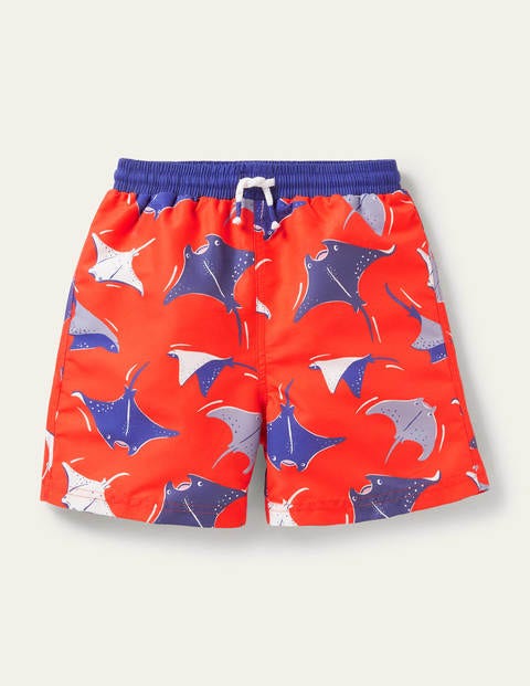 Swim Shorts - Firecracker Red Mantarays