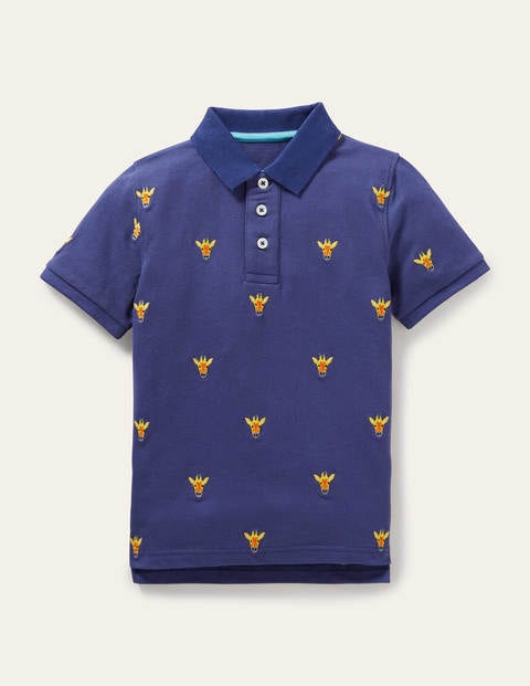 Piqué-Poloshirt - Navy, Giraffen