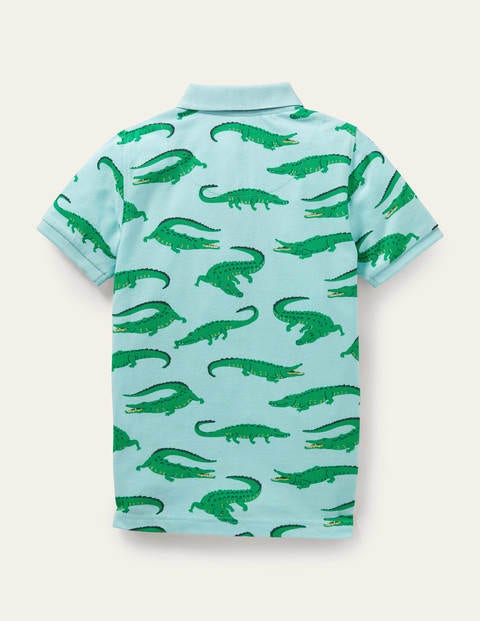 Piqué Polo Shirt - Neptune Blue Crocodiles