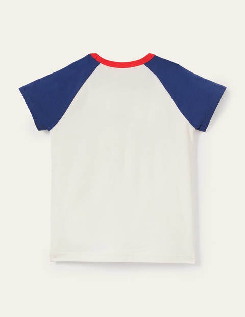Colourblock Logo T-shirt - Ivory Volcanoes